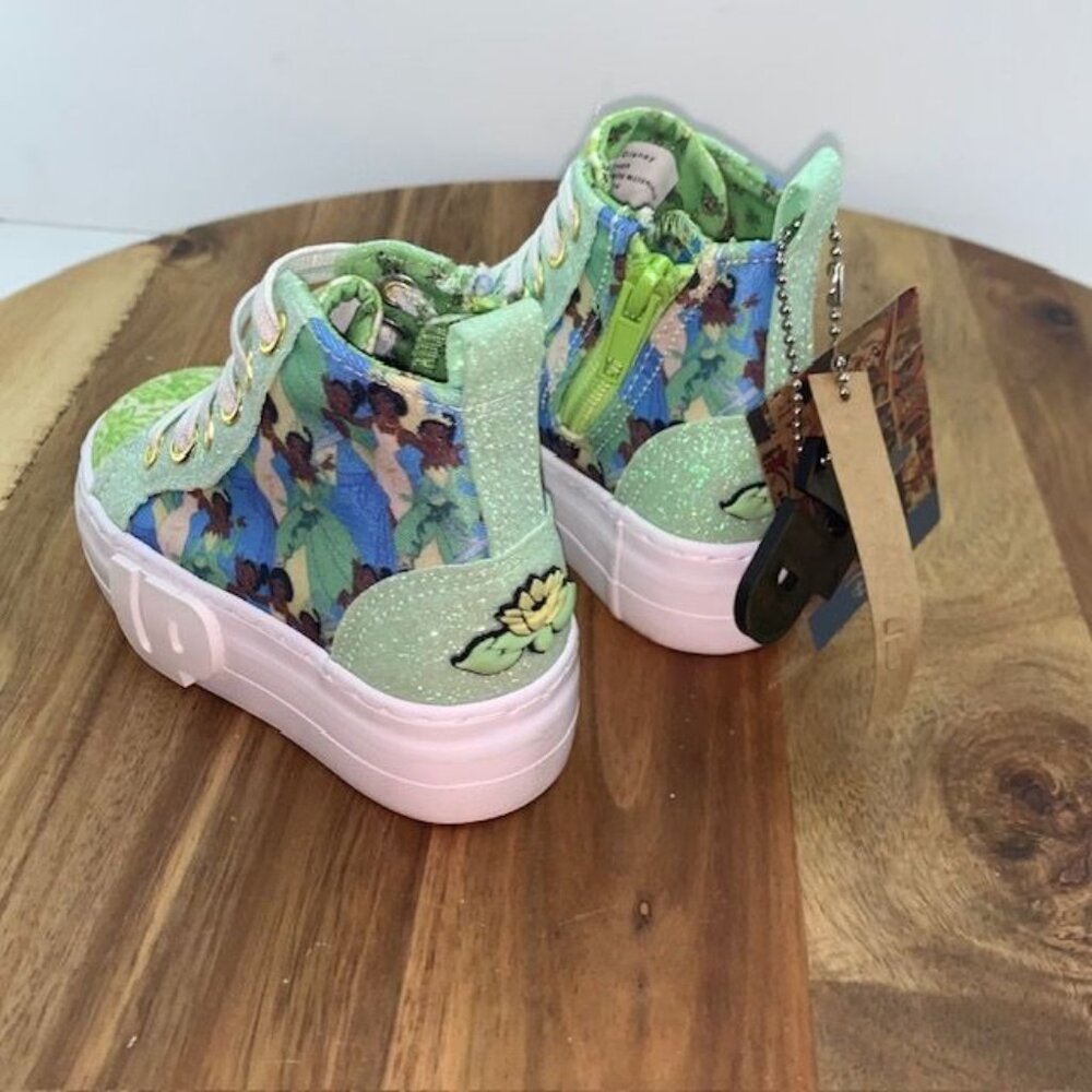 Ground Up Disney Princess and the Frog Tiana Hightop Side Zip Baby Shoes Size 6 - Picture 4 of 14